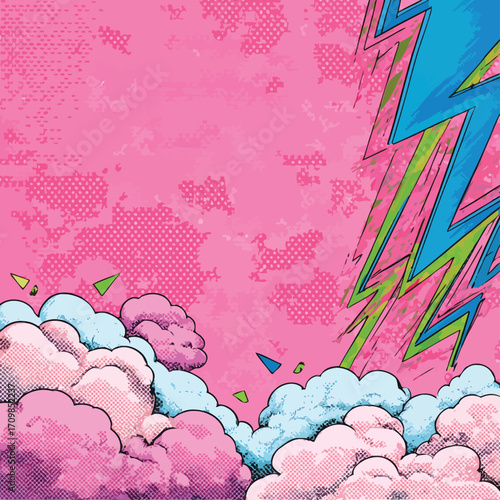 벡터 스타일의 역동적인 핑크색 배경 디자인