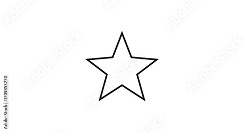 Simple black outline of a five-pointed star shape.
