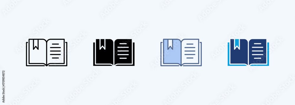 Fototapeta premium Bookmark Multiple Style Icon Collection