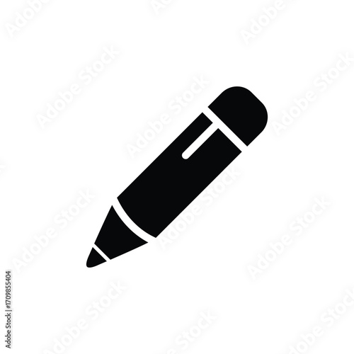 Pencil icon vector logo design template flat style