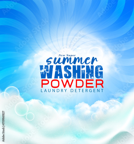 Detergent powder packet adversting design