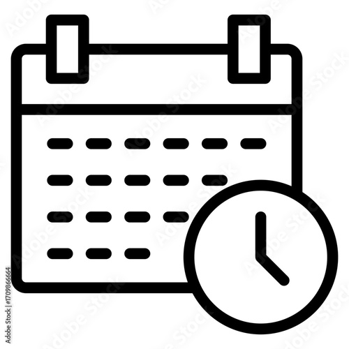 Calendar duration icon in vector illustration