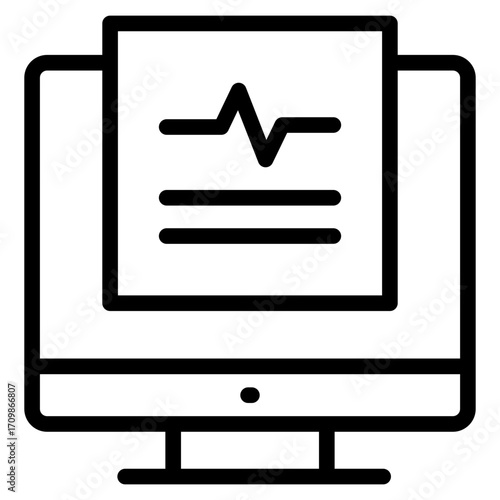 Monitoring checkup icon in vector illustration