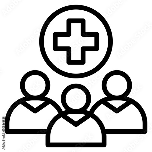 Group health icon in vector illustration
