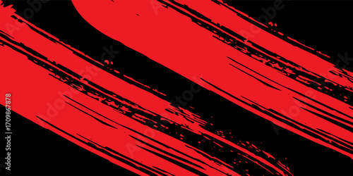 red black brush pattern wrap car sticker banner abstract sporty lines black purple color combination grunge brush pattern design, Vector Illustration.
