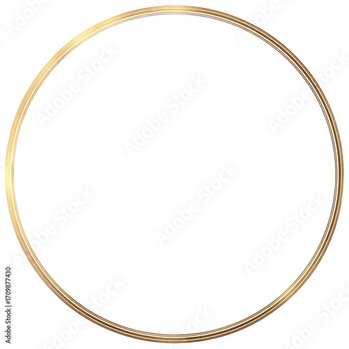 Gold circle frame with a gradient effect
