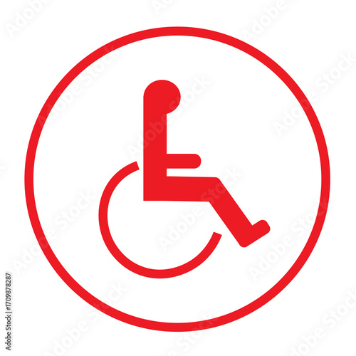 red disabled icon button