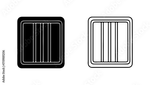 Barcode icon set for product identification and inventory management.