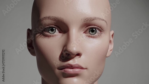 Exploration of Hyper-Realistic Mannequin Faces Showcasing Intricate Details and Expressions in a Unique Artistic Presentation Generative AI