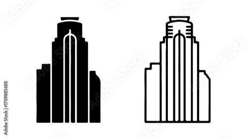 Building Architecture Line Art Icon Design.