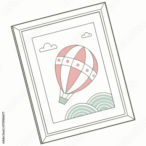 Vector illustration of a GPS navigation pin and pointer with a pencil and football sketch