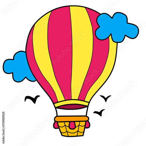 hot air balloon vector
