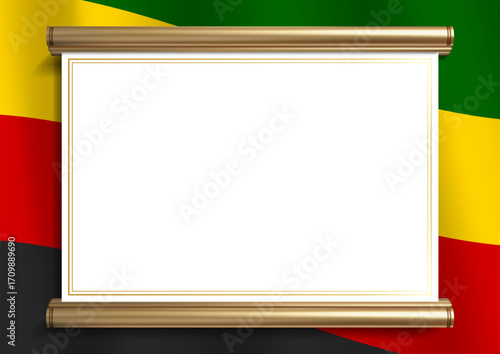 horizontal frame and border with Zimbabwean flag
