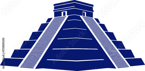 majestic mayan pyramid a timeless icon of ancient civilization, isolated on transparent background