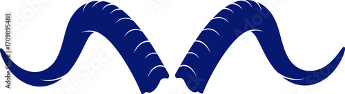 majestic midnight ram horns a icon of ancient power and timeless elegance, isolated on transparent background