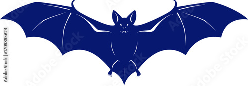 midnight bat gothic silhouette, night flight design, isolated on transparent background