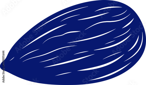 midnight blue almond a icon of natures simple elegance, isolated on transparent background