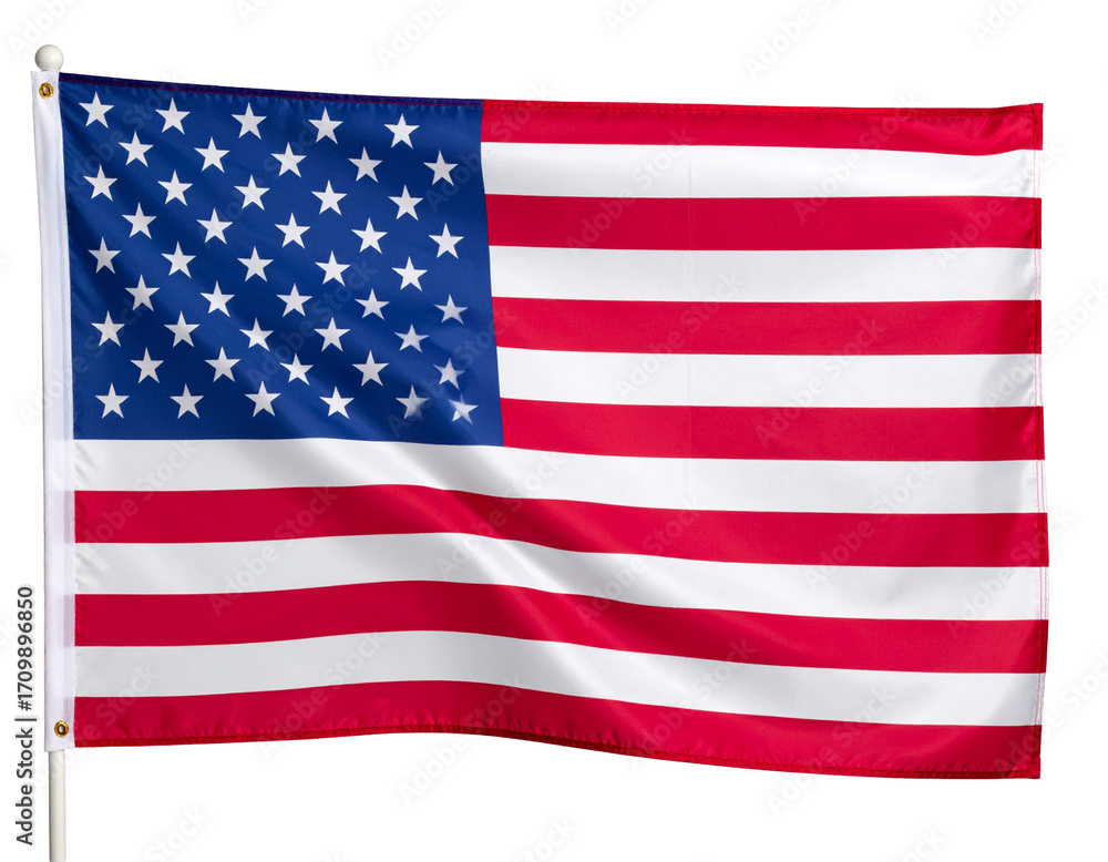 Fototapeta premium Flag of United States isolated on transparent or white background