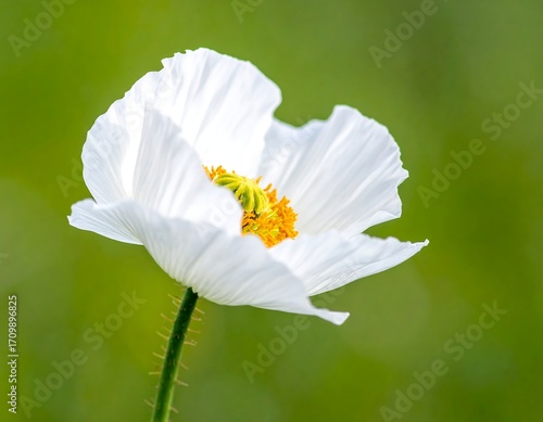 White poppy close-up