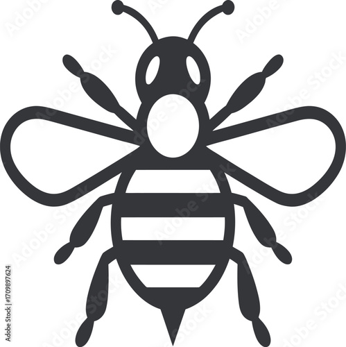 Charming bee illustration for honey brands, nature education, and environmental causes