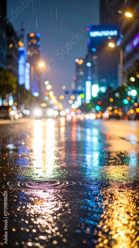 City street at night, rain (1)