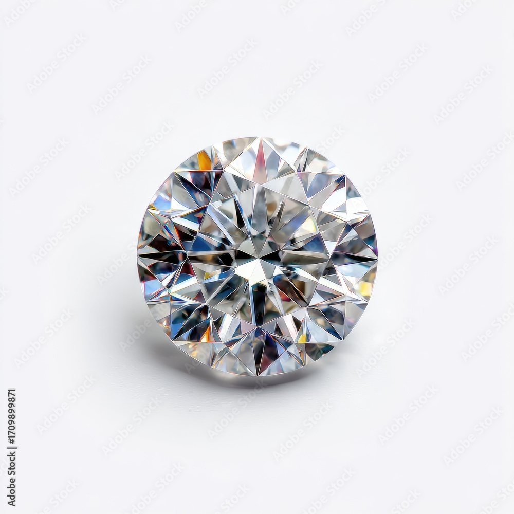 Fototapeta premium A flawless round brilliant cut diamond