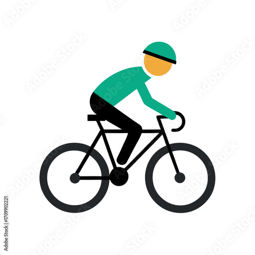 silhouette of a man with bicycle