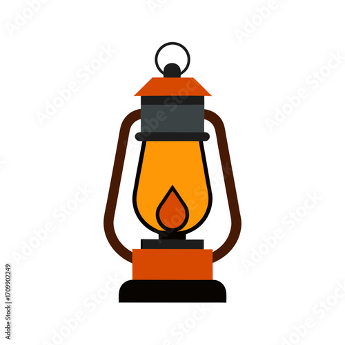 oil lamp isolated on white