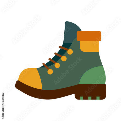 pair of hiking boots vector art