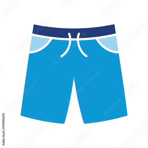 blue swim trunks isolated on white