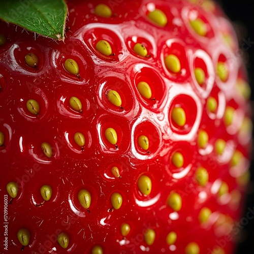 Wallpaper Mural Close-up of a strawberry's surface Torontodigital.ca