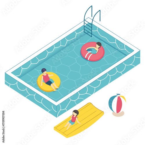 Isometric private pool

