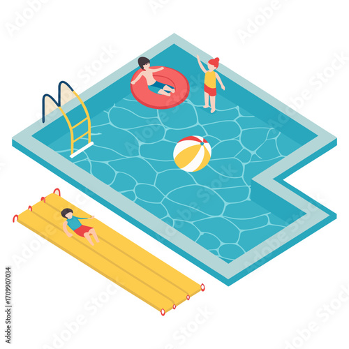 Isometric private pool
