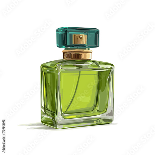 Vector illustration of a perfume bottle isolated on a white background