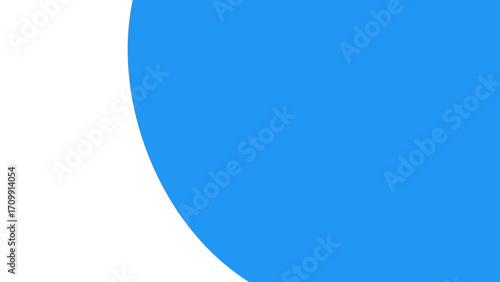 Modern abstract background featuring a bold blue curve on a clean white surface, conveying simplicity and freshness. Ideal for graphic design, web, and corporate branding.