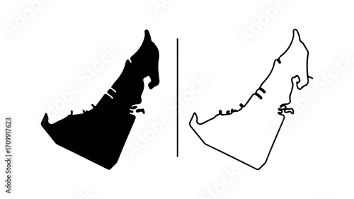 Detailed Map of the United Arab Emirates.