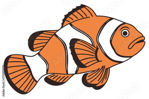 vector illustration of a fish