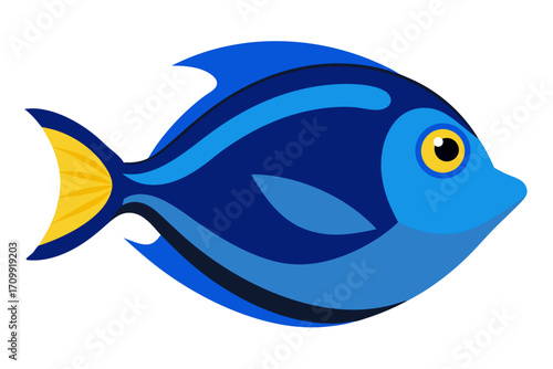 blue fish vector illustration