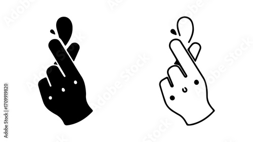 Finger Heart Gesture Symbol of Love and Affection in Korean Culture.