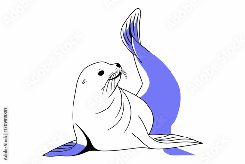 seal in the water