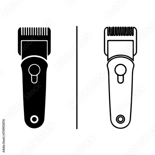 Hair clippers in black and white perfect for grooming and styling.