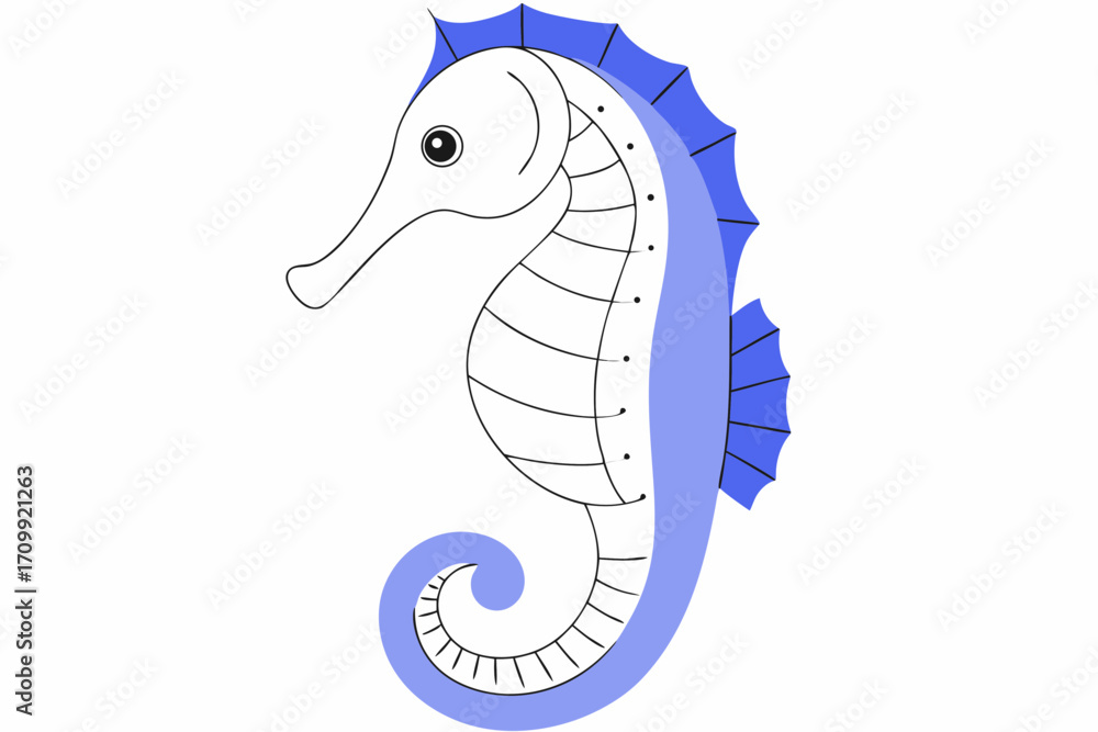 Fototapeta premium sea horse vector illustration