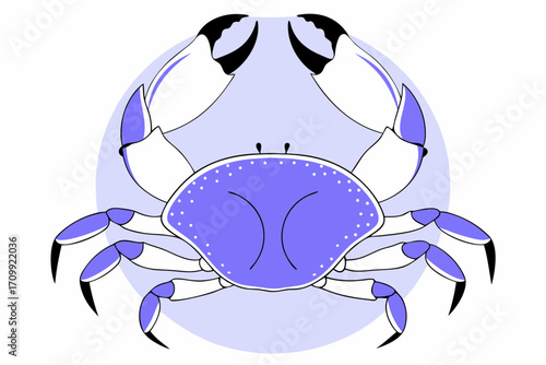 blue crab isolated on white