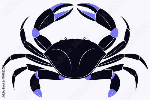 blue crab isolated on white