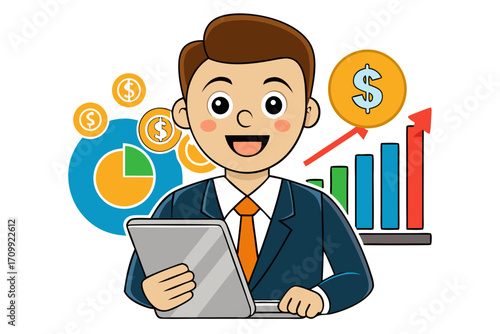 businessman with laptop