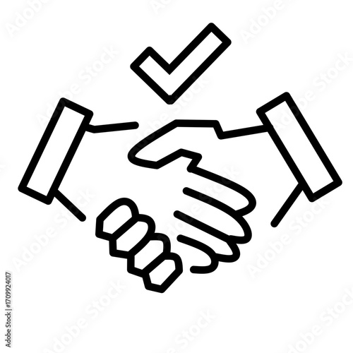 handshake icon vector illustration