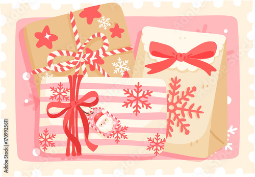 Christmas Gift Postage Stamp