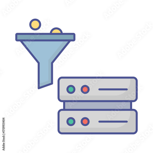 Data reduction  Vector Icon which can easily modify or edit