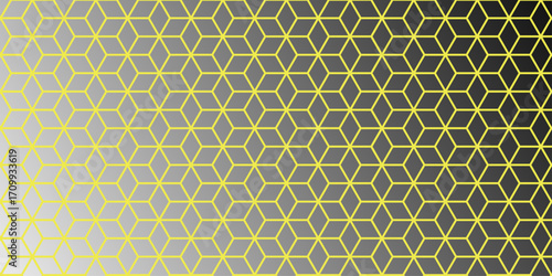 seamless geometric cubical 3D graphic design pattern. Dark Minimalist 3D Lit Transparent Cubes Grid Pattern. Cube seamless background. Vector illustration. Vector seamless geometric hexagon pattern.