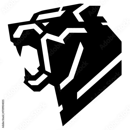 Silueta del logotipo de un perro robot